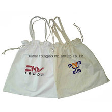 Promotional Custom Reusable 8oz Drawstring Cotton Tote Bag